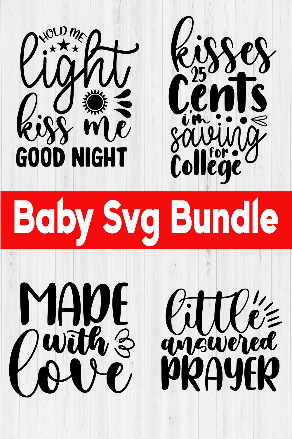 Baby Svg Design Bundle Vol2 pinterest preview image.