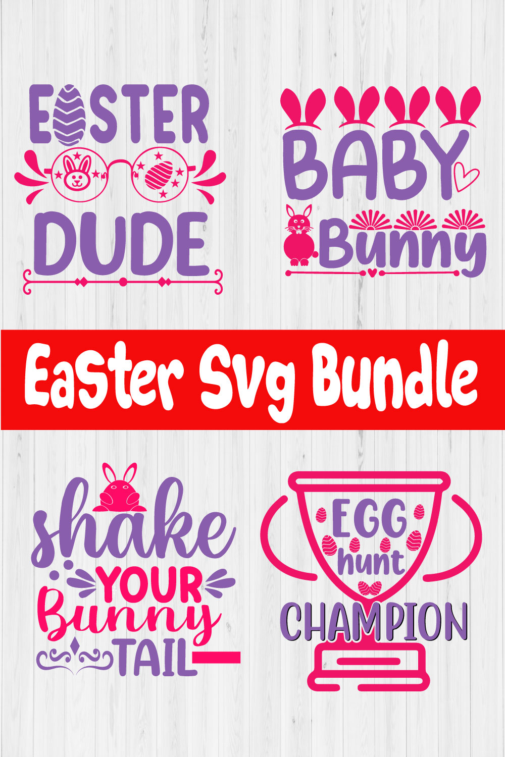 Easter Svg Quotes Bundle Vol3 pinterest preview image.