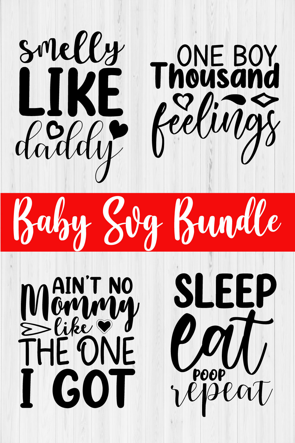 Funny Baby Svg Bundle Vol5 pinterest preview image.