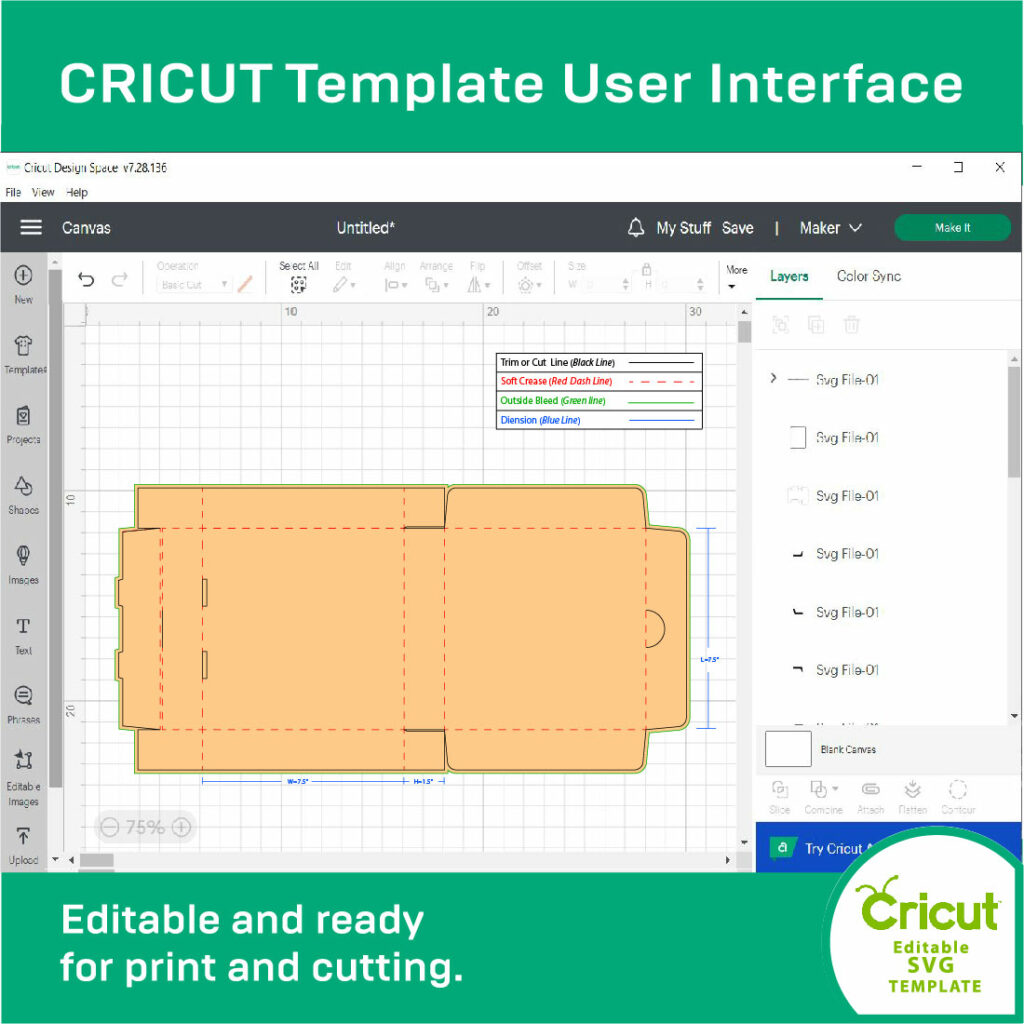 Pizza Box Dieline Template AI, EPS, SVG, DXF, PDF, JPG, files