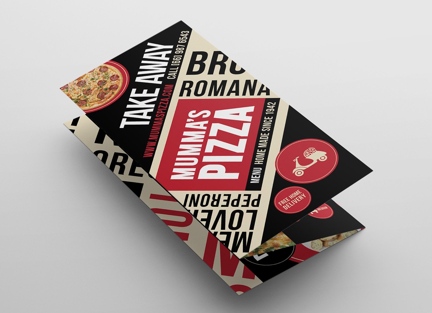 pizza restaurant tri fold menu template 3 802