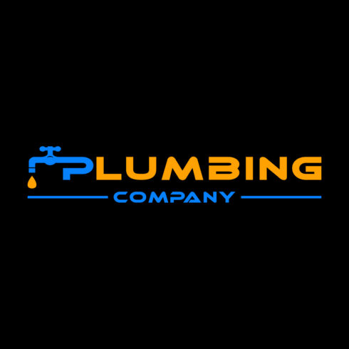 Plumbing company logo design, Vector design template cover image.
