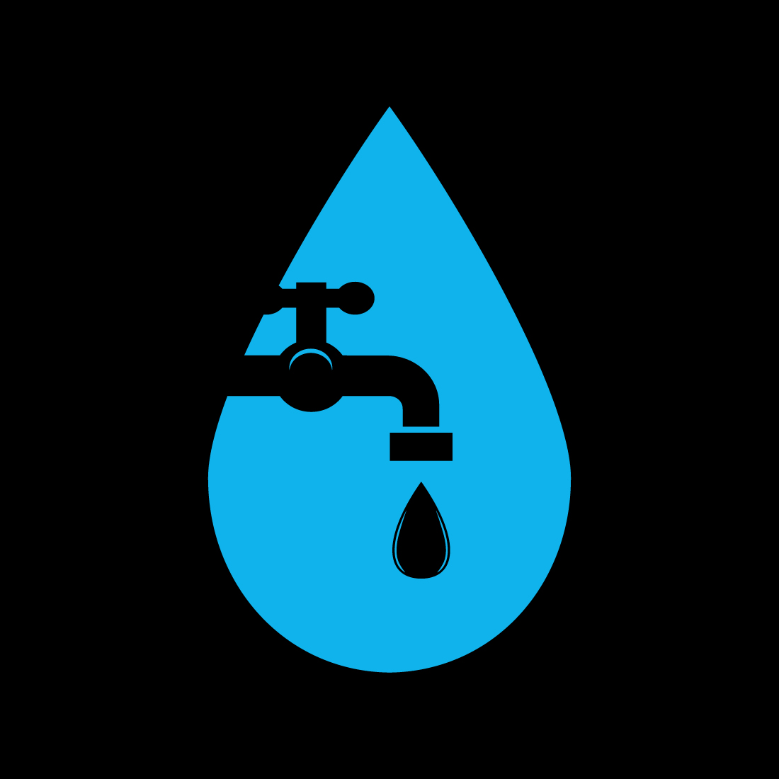 Plumbing company logo design, Vector design template cover image.
