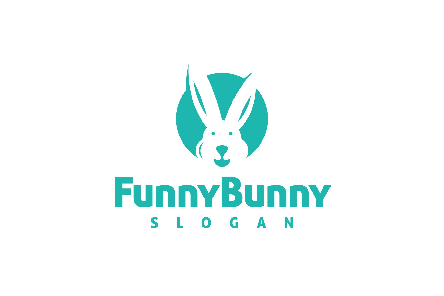 Playful Funny Bunny Logo Animal Pet cover image.