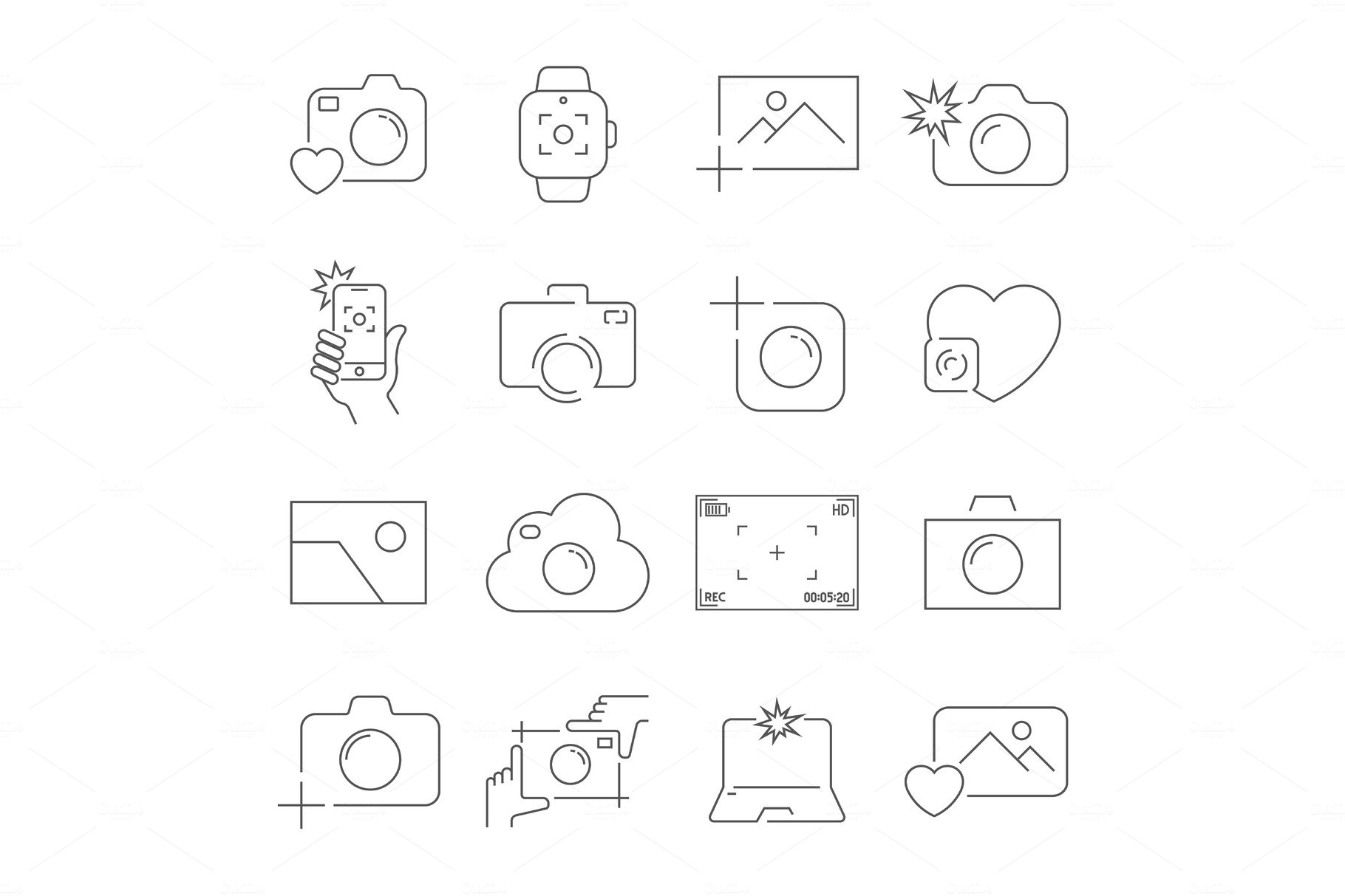 Camera and Photography icons Set cover image.