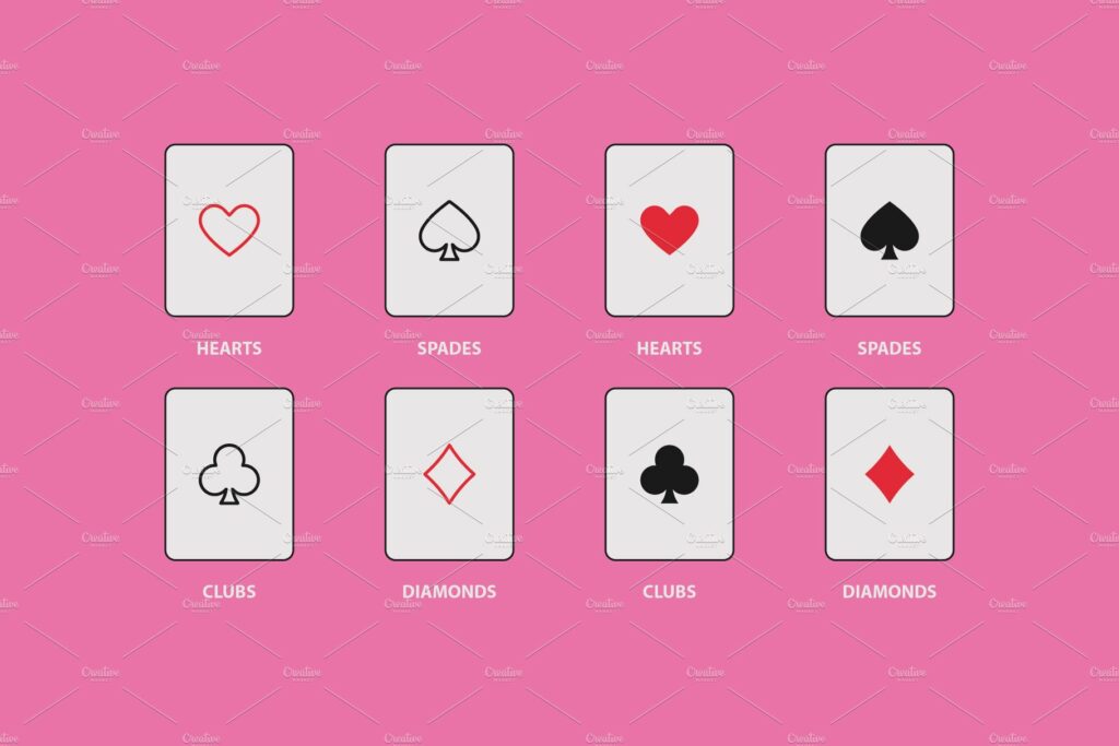 8 Playing Card Poker Symbols Set MasterBundles