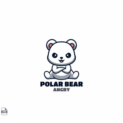 Angry Polar Bear Cute Mascot Logo cover image.
