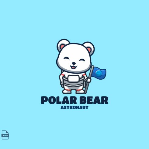 Astronaut Polar Bear Cute Mascot Log cover image.