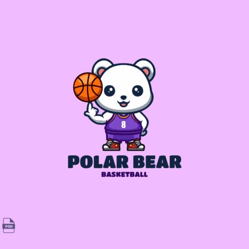 Basketball Polar Bear Cute Mascot Lo cover image.