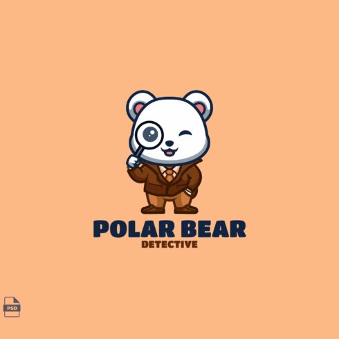 Detective Polar Bear Cute Mascot Log cover image.