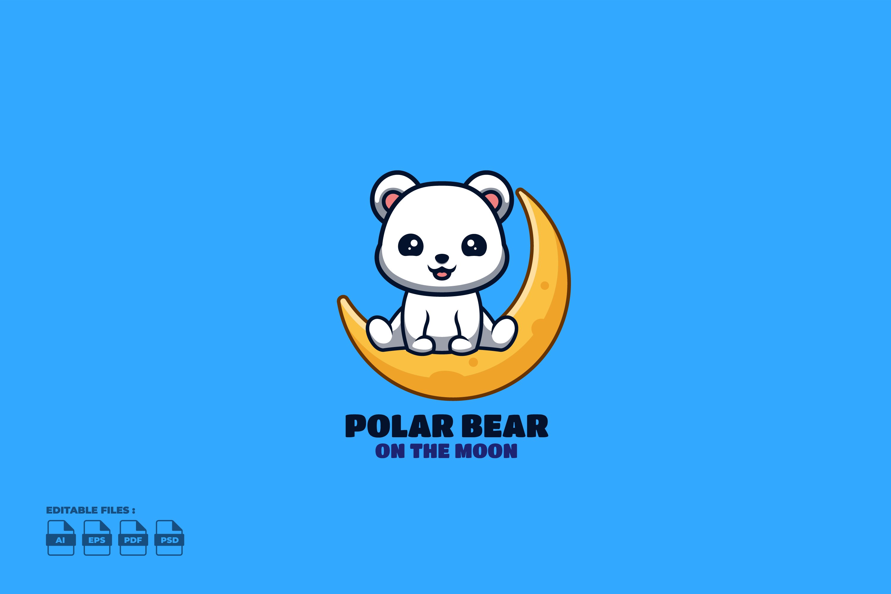 On The Moon Polar Bear Cute Mascot L cover image.