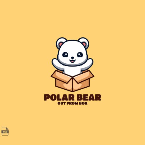 Out From Box Polar Bear Cute Mascot cover image.