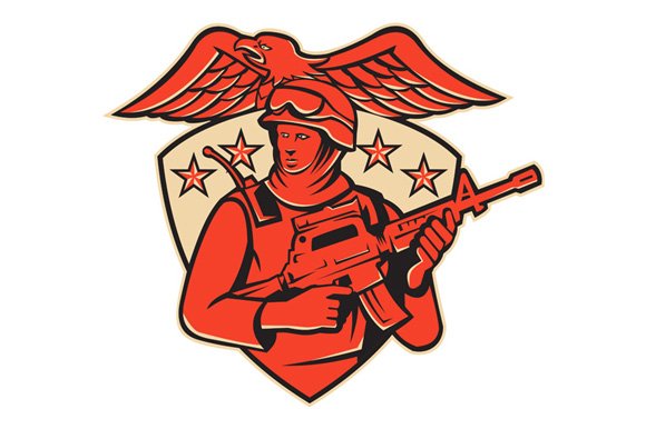 soldier swat policeman rifle eagle s cover image.