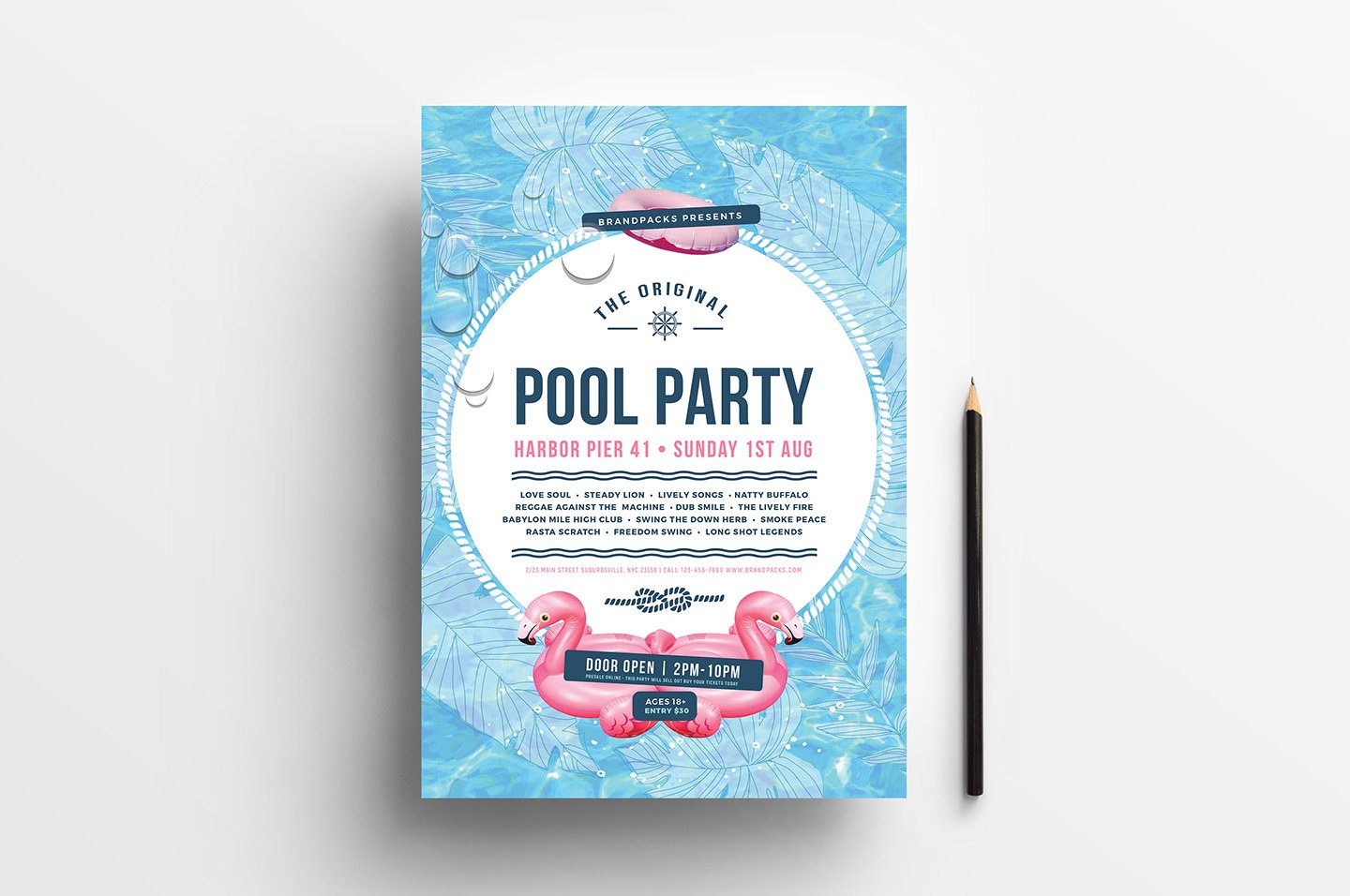 pool party poster template 2 858