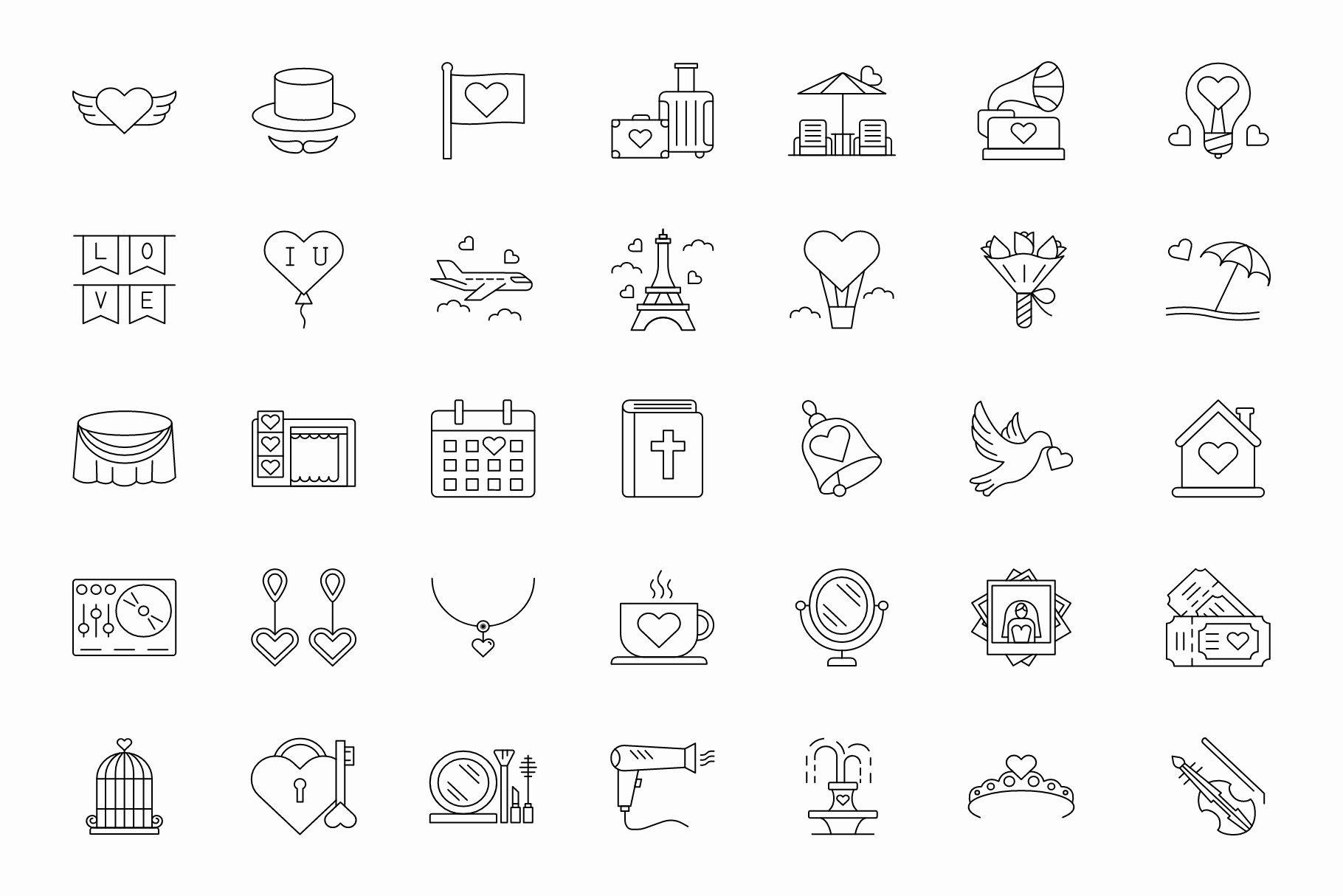 Wedding - Icons Pack preview image.