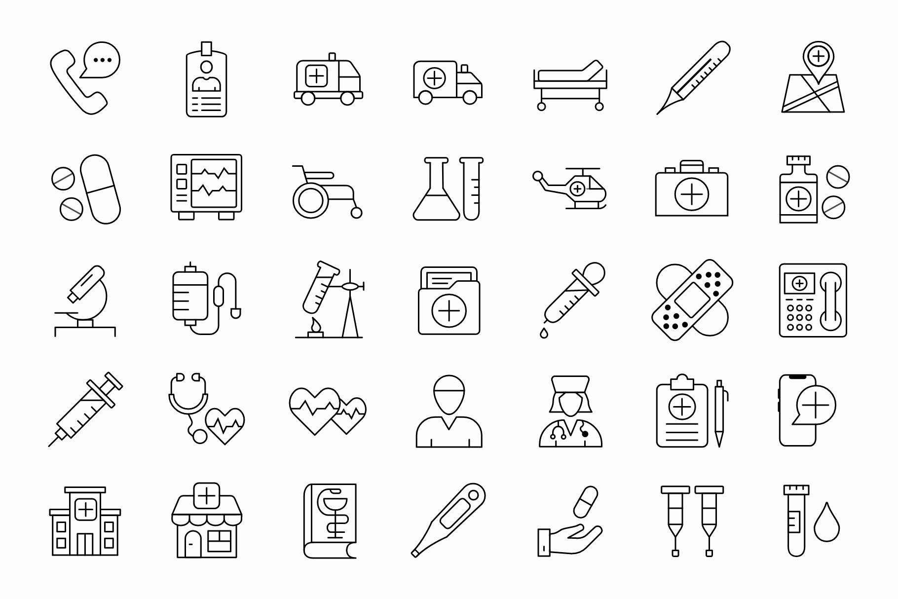 Medical - Icons Pack (Outline) preview image.