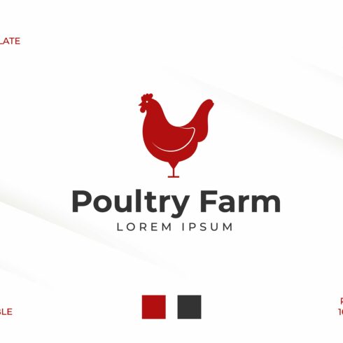 Poultry Farm Logo Template cover image.