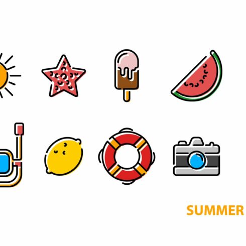 Summer Icons Set cover image.