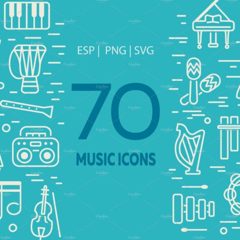 70 Music Icons cover image.