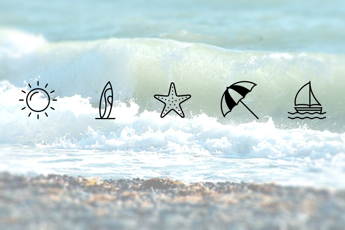 Summertime. A perfect summer iconset preview image.