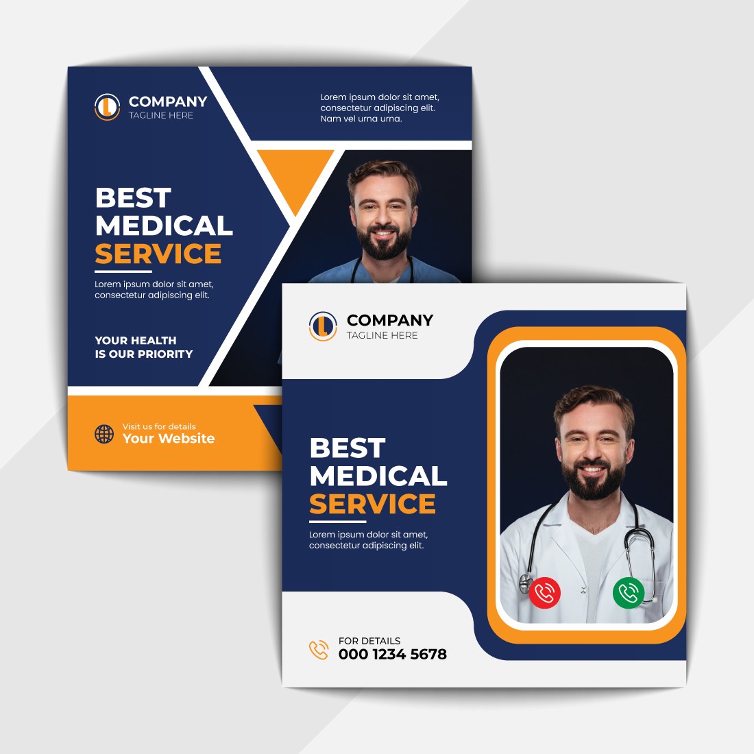 Medical Healthcare Social Media Banner Design cover image.