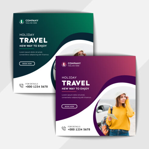 Travel Social Media Banner Design cover image.