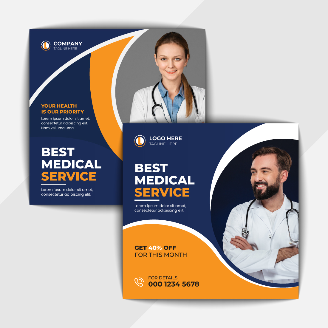 Medical Healthcare Social Media Banner Design cover image.