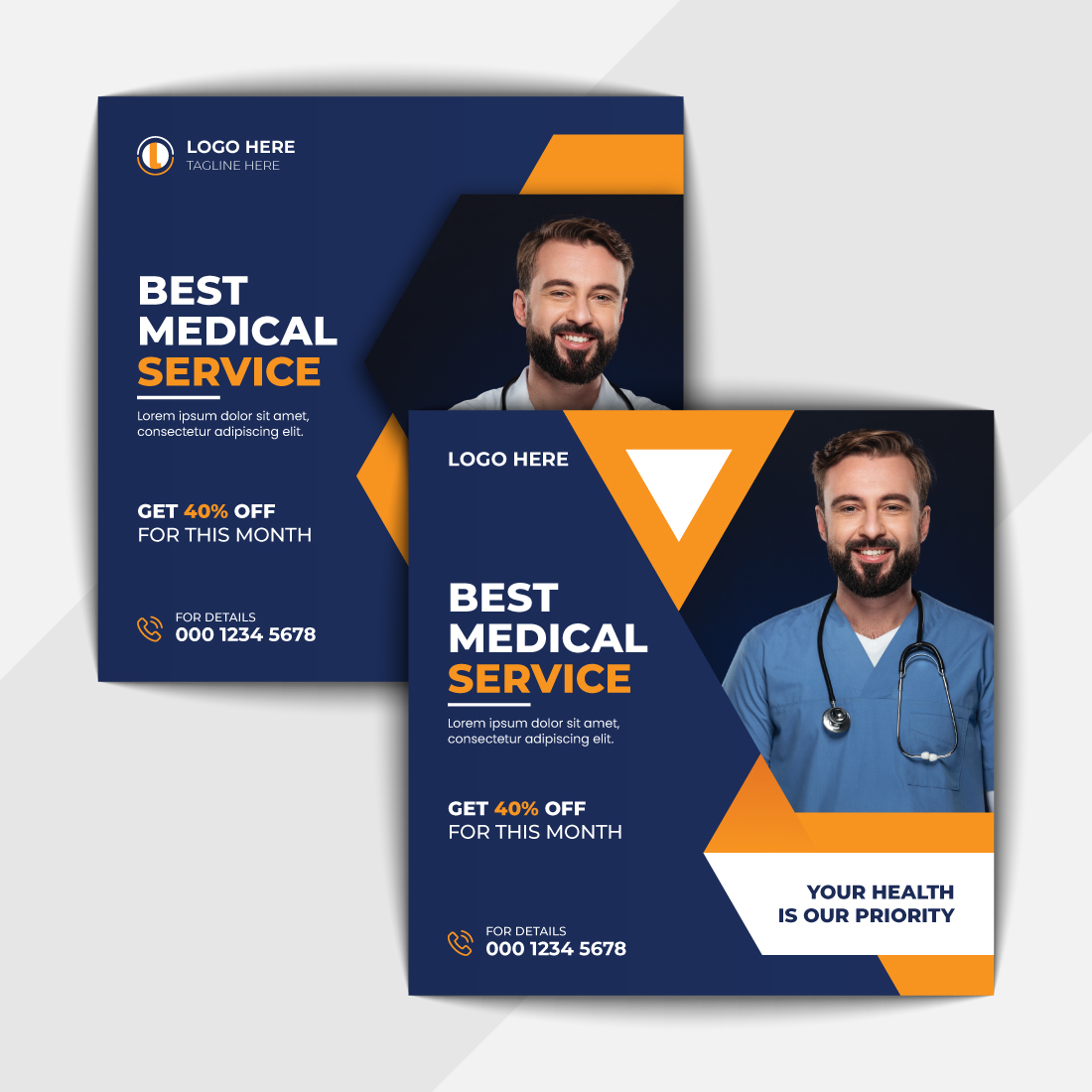 Medical Healthcare Social Media Banner Design cover image.