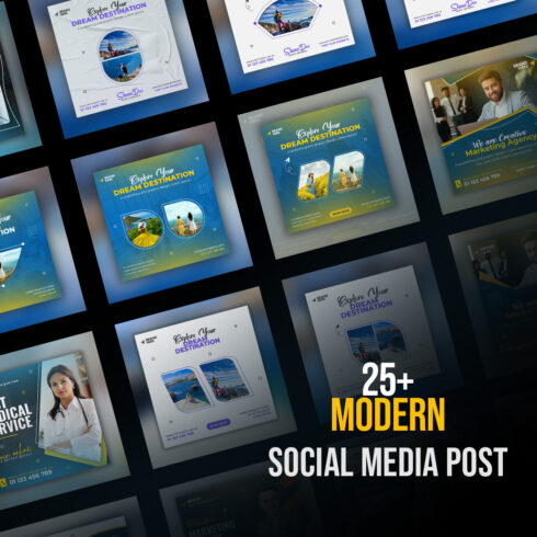 25+Bautiful flyer or social media posts and web banner templates- only $6 cover image.