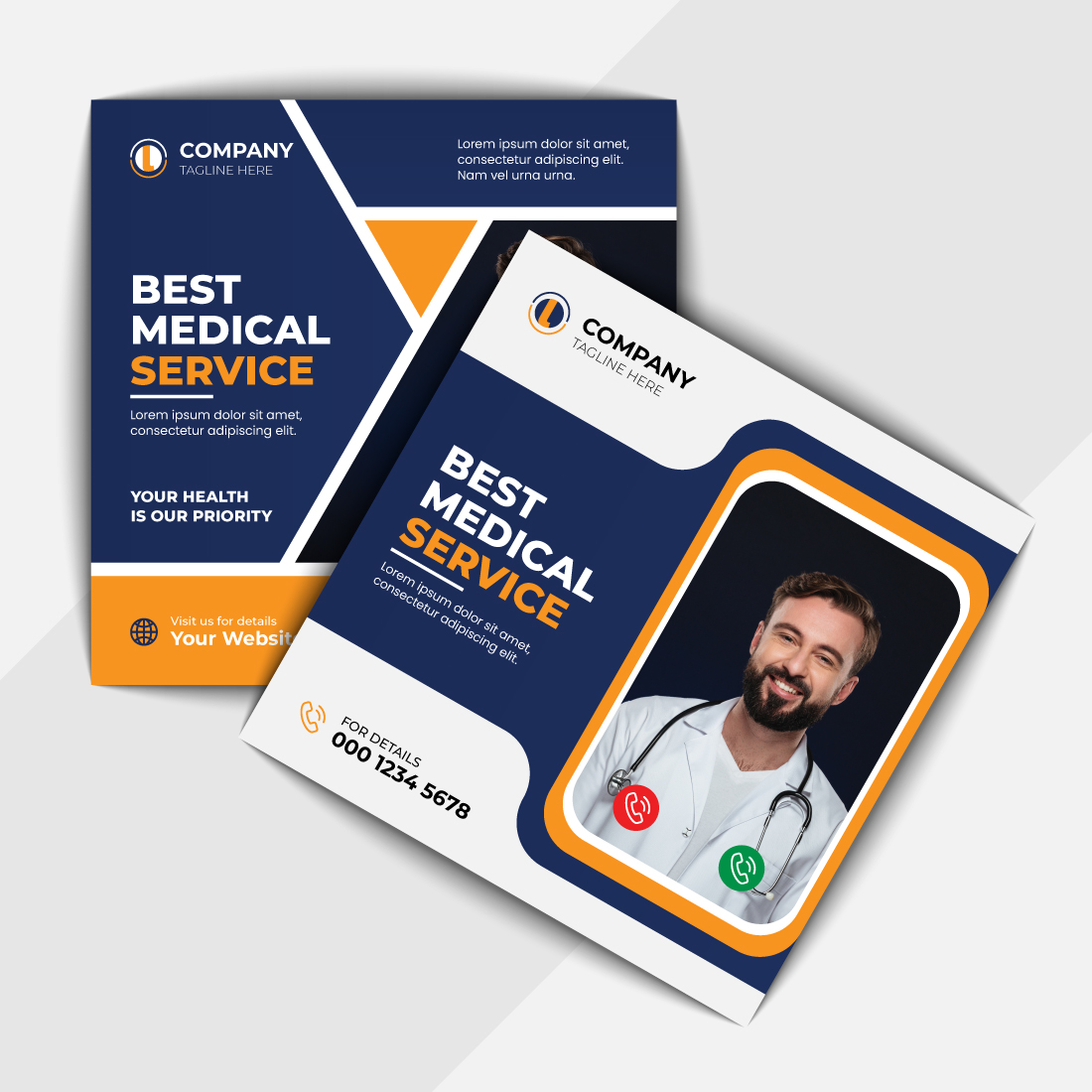 Medical Healthcare Social Media Banner Design preview image.