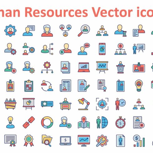 Human Resources Vector Icons cover image.