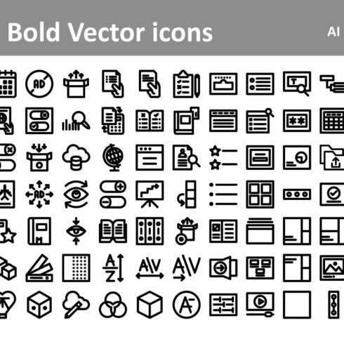 App Material Bold vector icons pack cover image.
