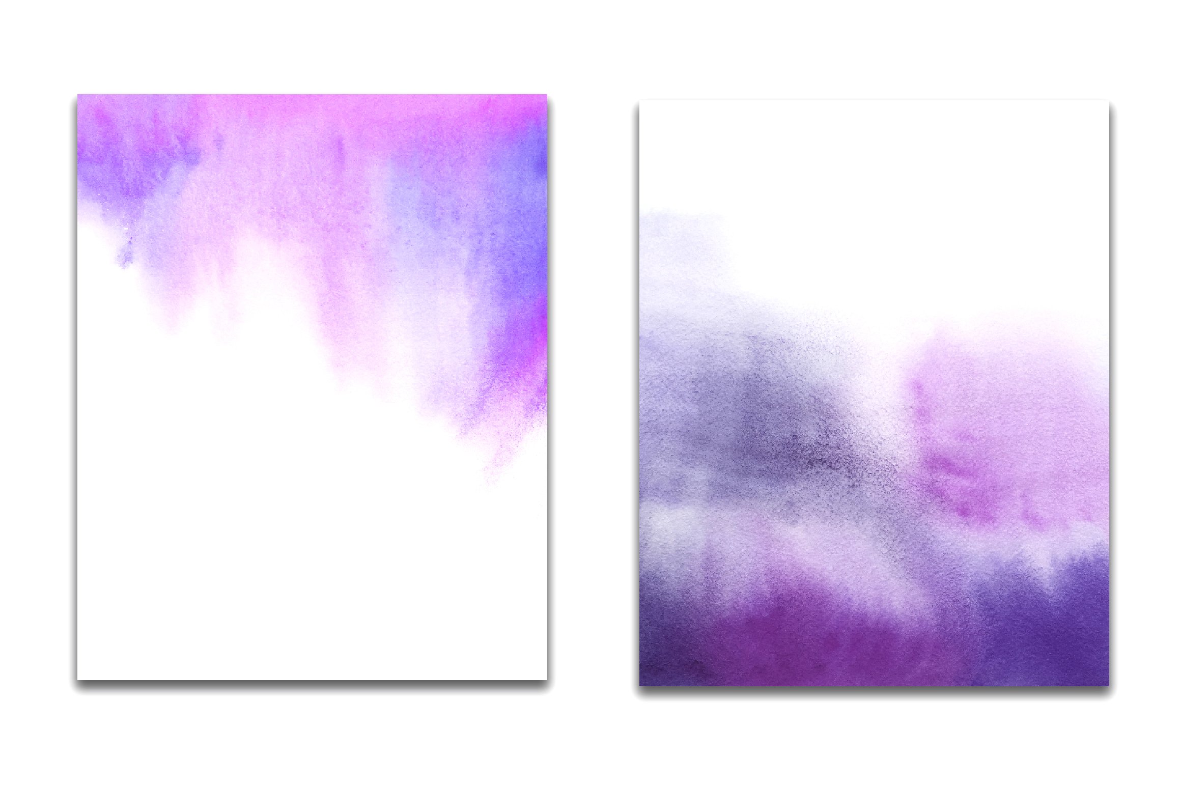 purple ombre watercolor preview image.