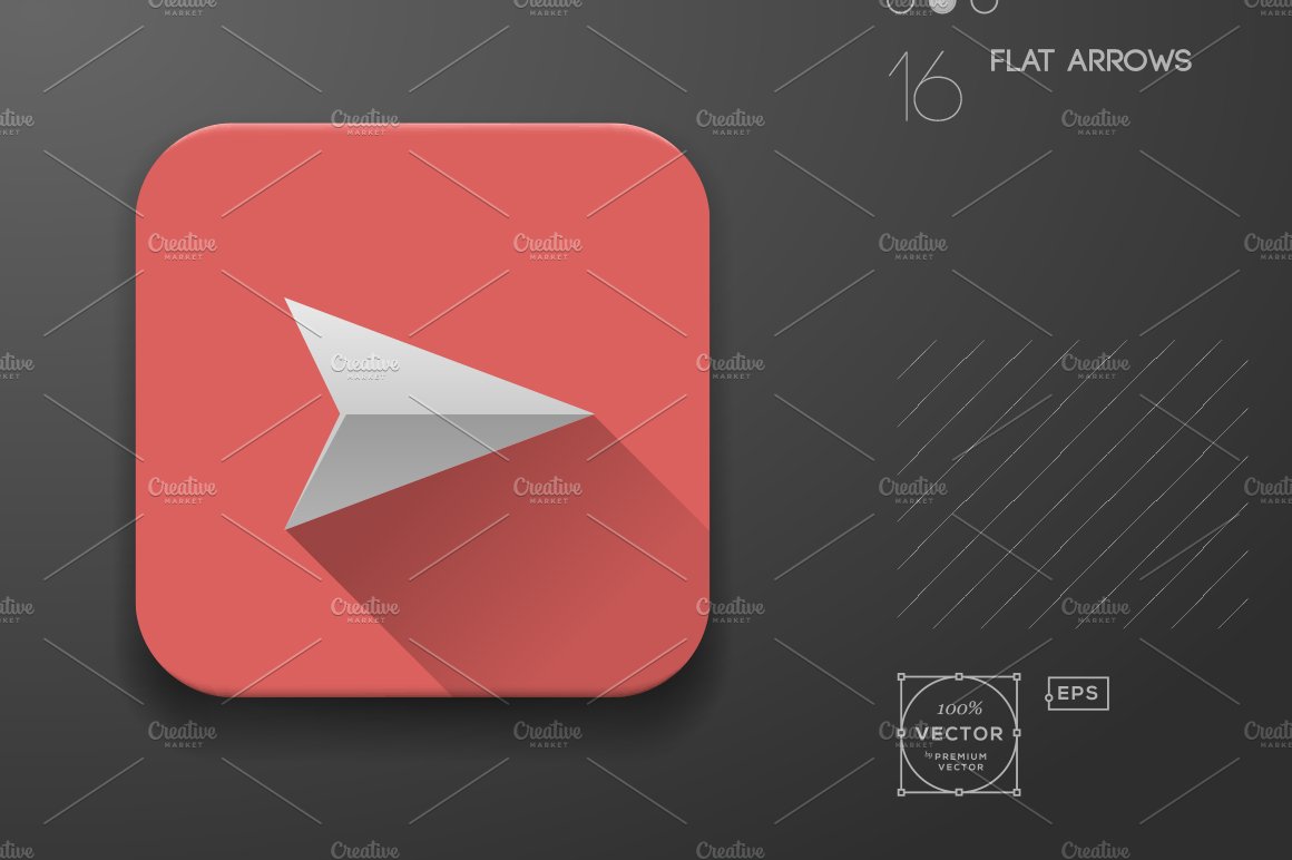 Arrows icons, Flat Ui Design preview image.