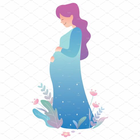 Pregnant Woman on White cover image.