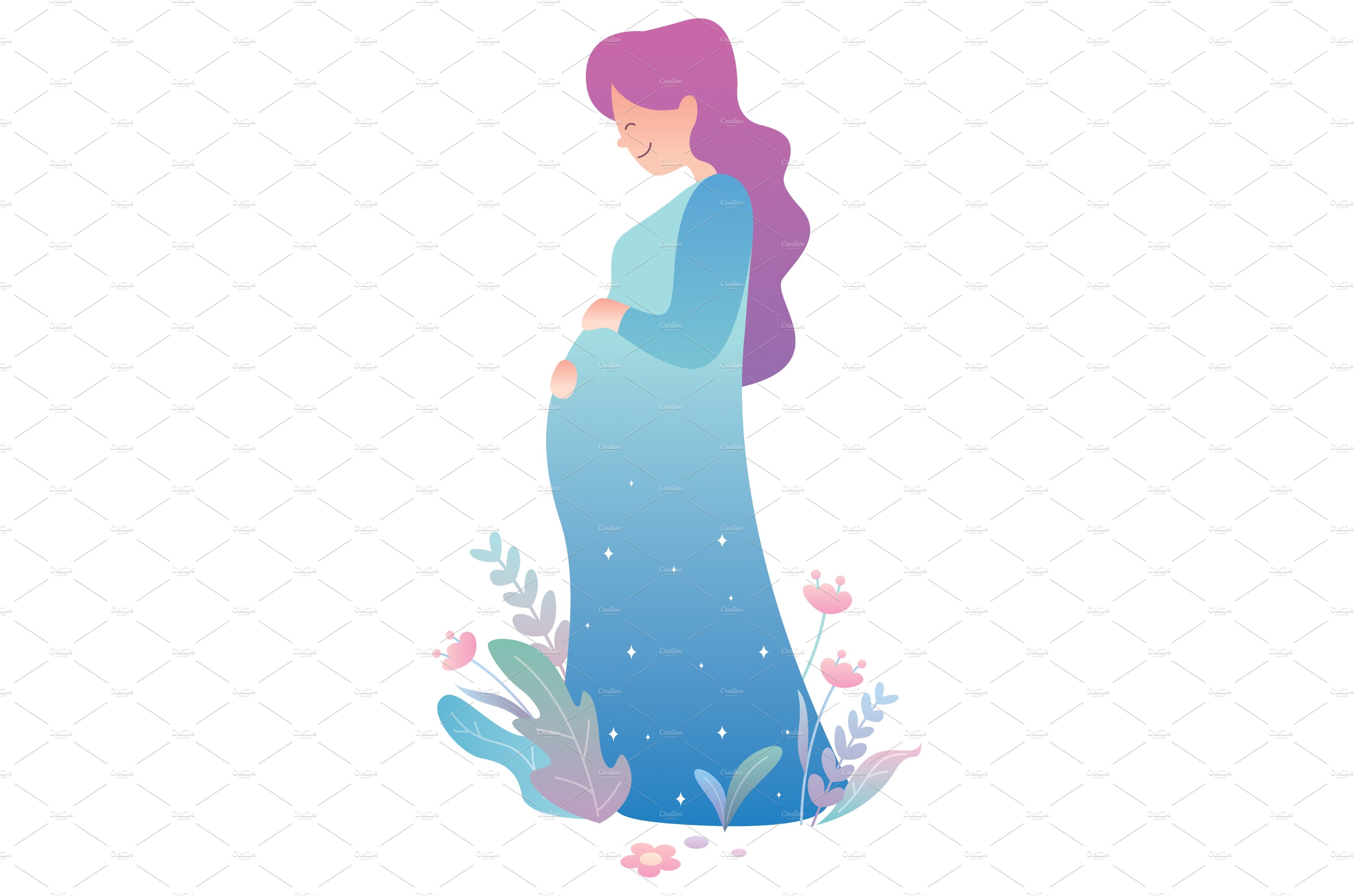 Pregnant Woman on White cover image.