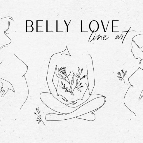 BELLY LOVE / pregnancy illustration cover image.