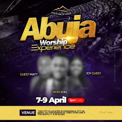 worship night experience  flyer cover image.