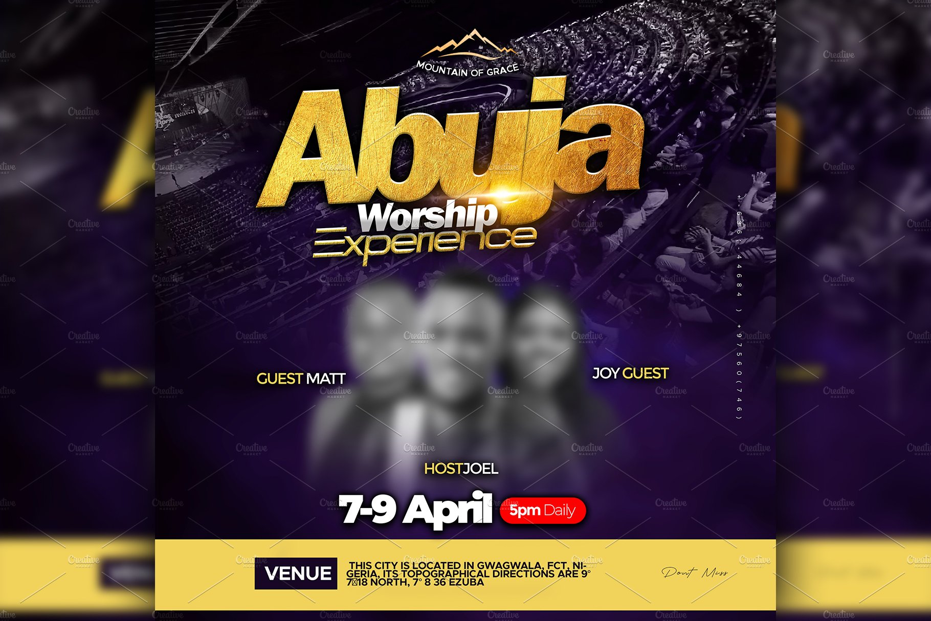 worship night experience  flyer cover image.