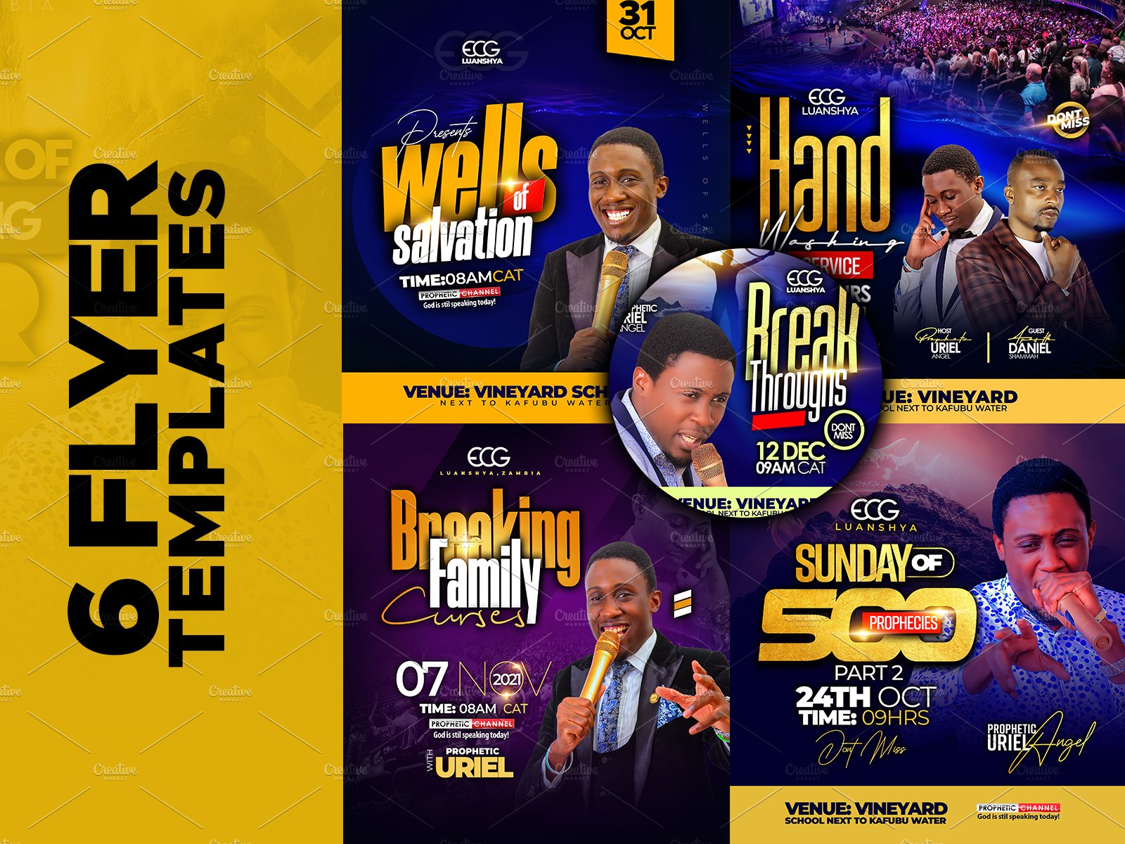 Church flyer bundle templates cover image.