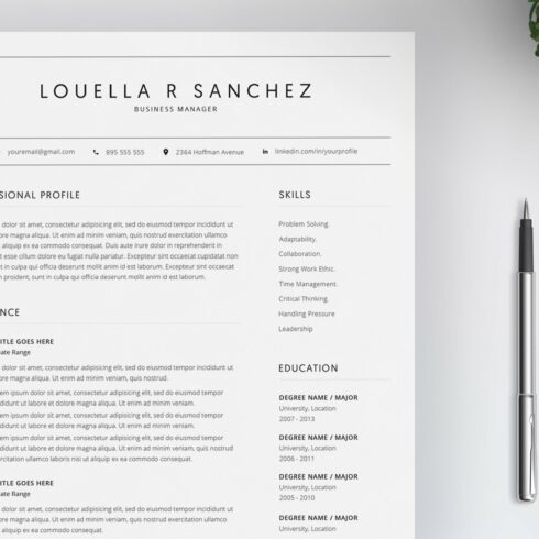 Word Resume Template / CV cover image.