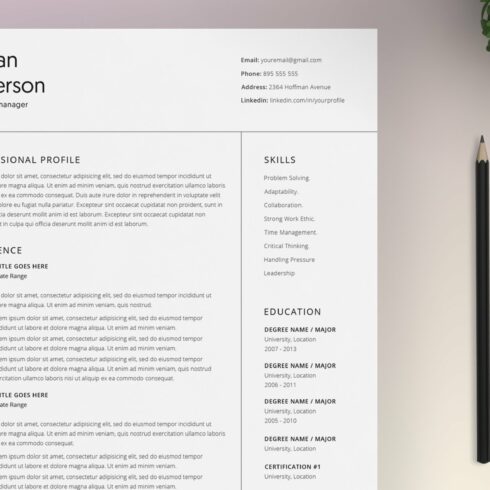 Resume | Cover Letter | 4 Pages cover image.