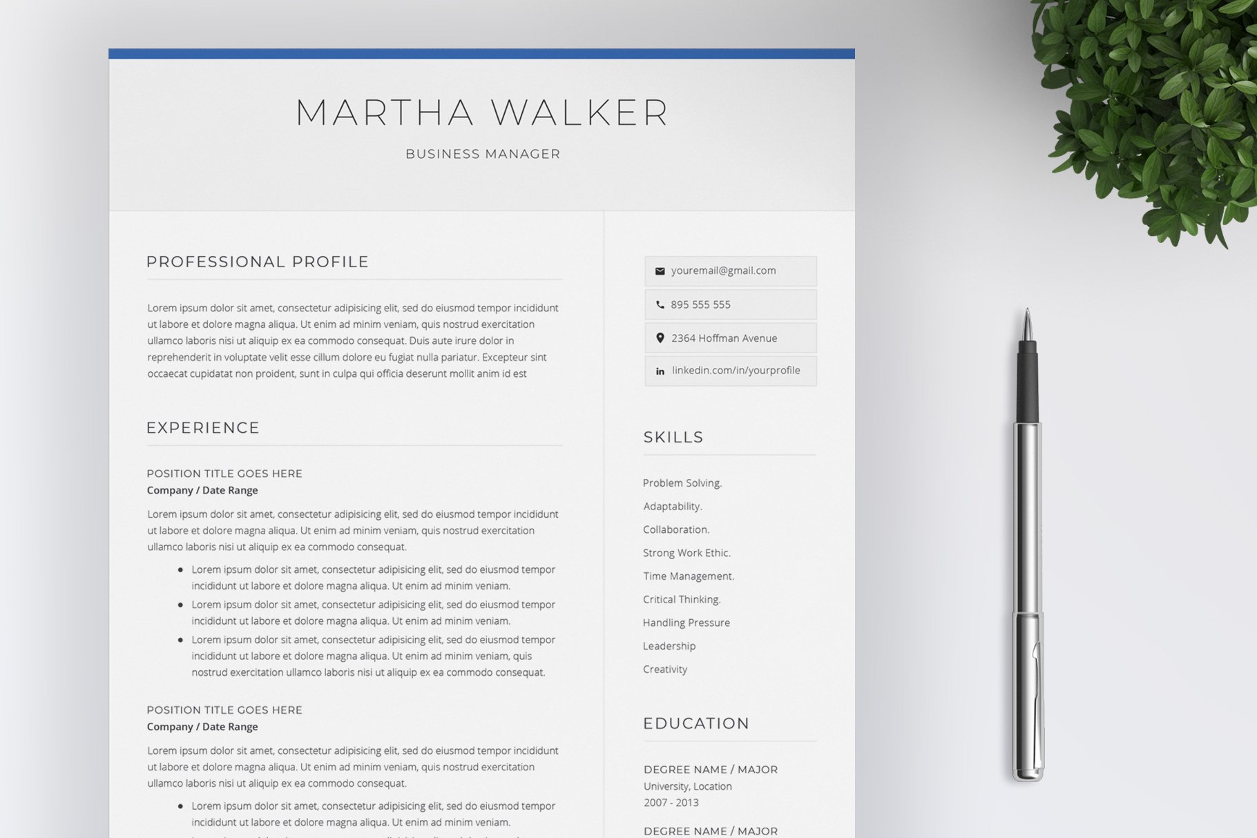 Resume & Cover Letter | CV Template cover image.