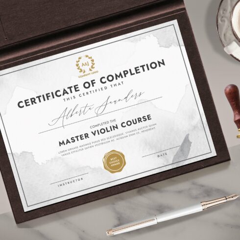 Certificate Template C001 cover image.
