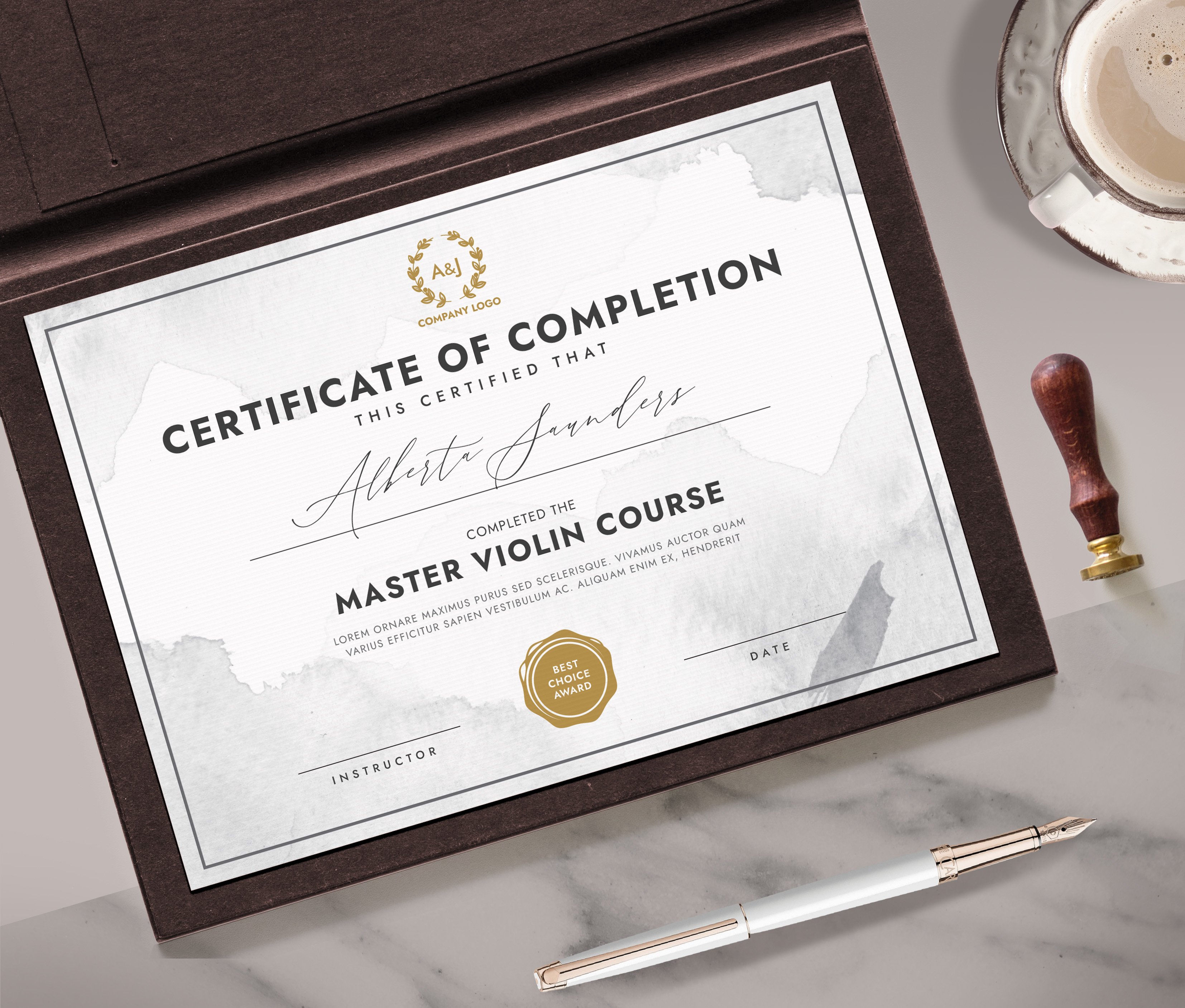 Certificate Template C001 cover image.