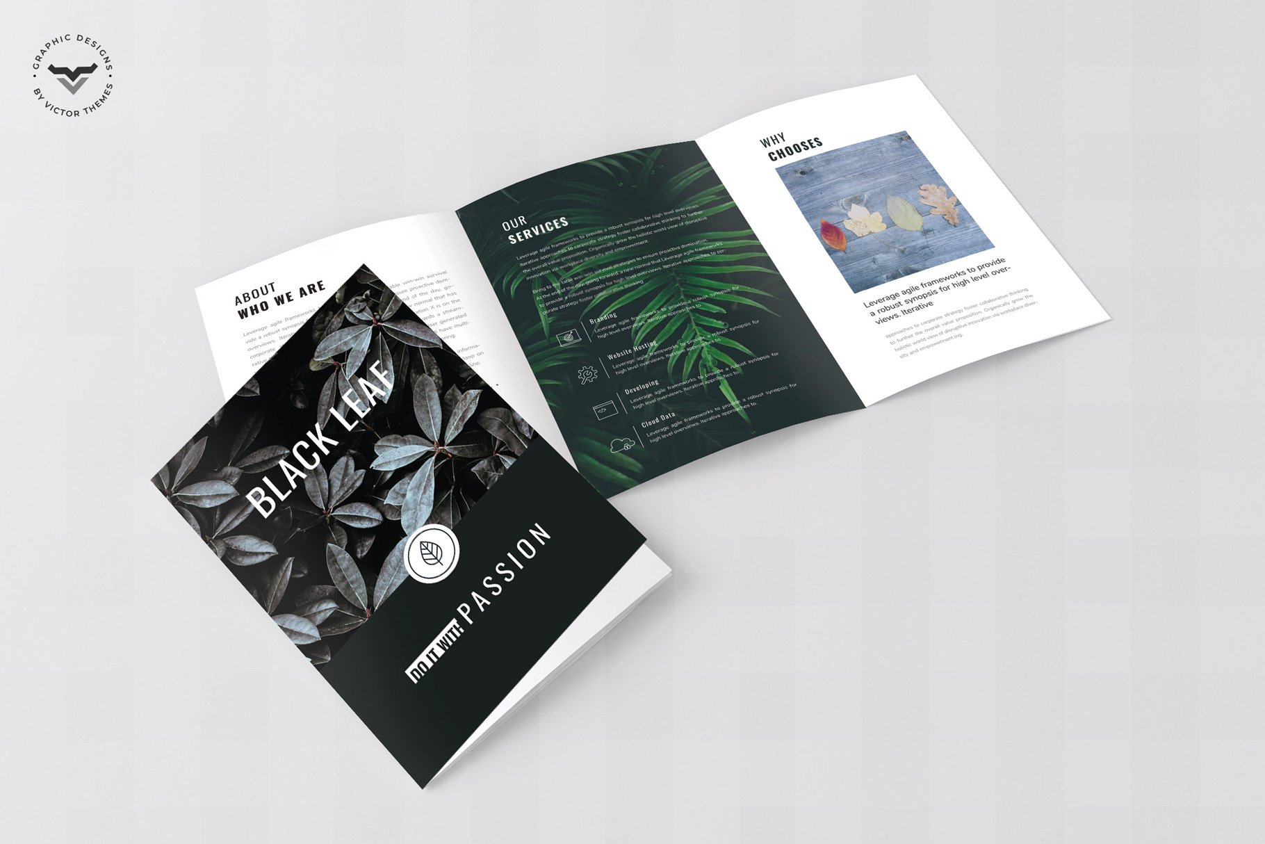 Minimal Business Tri-Fold Brochure cover image.