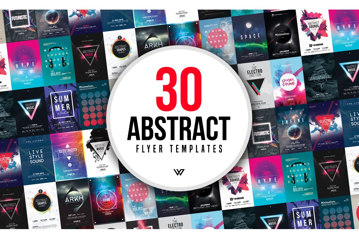 30 ABSTRACT Flyer Bundle cover image.