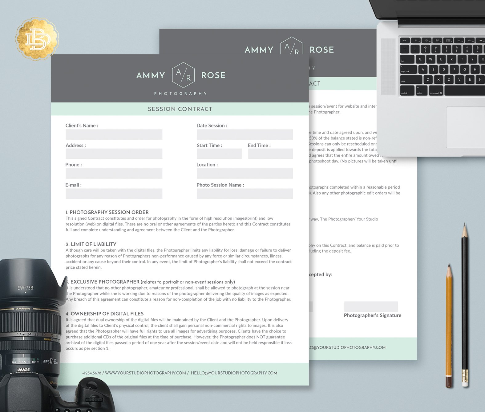 Session Contract Form Template SC002 cover image.
