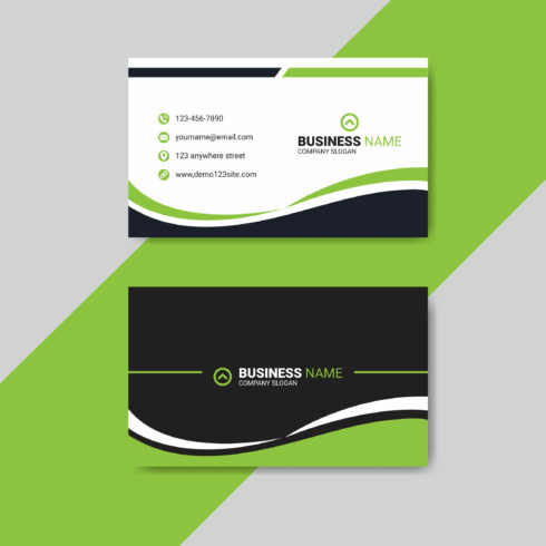Corporate and creative modern clean business card template vector cover image.