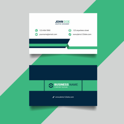 Creative modern business card template cover image.